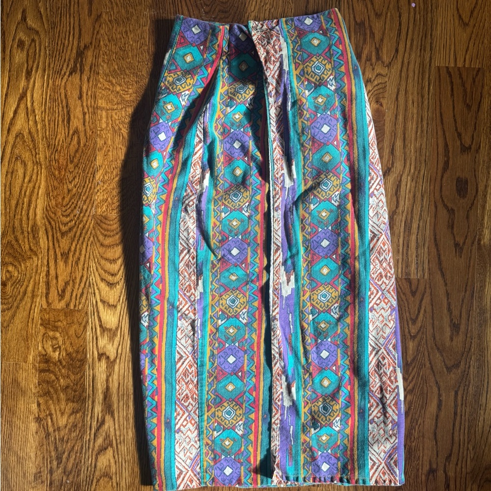 VINTAGE 90s geometric printed skirt